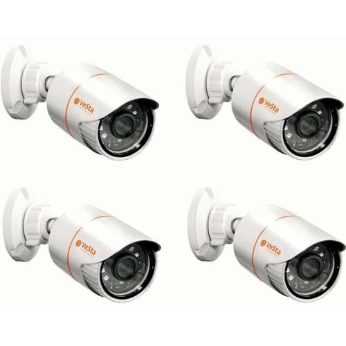Уличная камера IP VeSta VC-G341, 4 Мп (M101, f2.8, Белый, IR, PoE) - 4 штуки