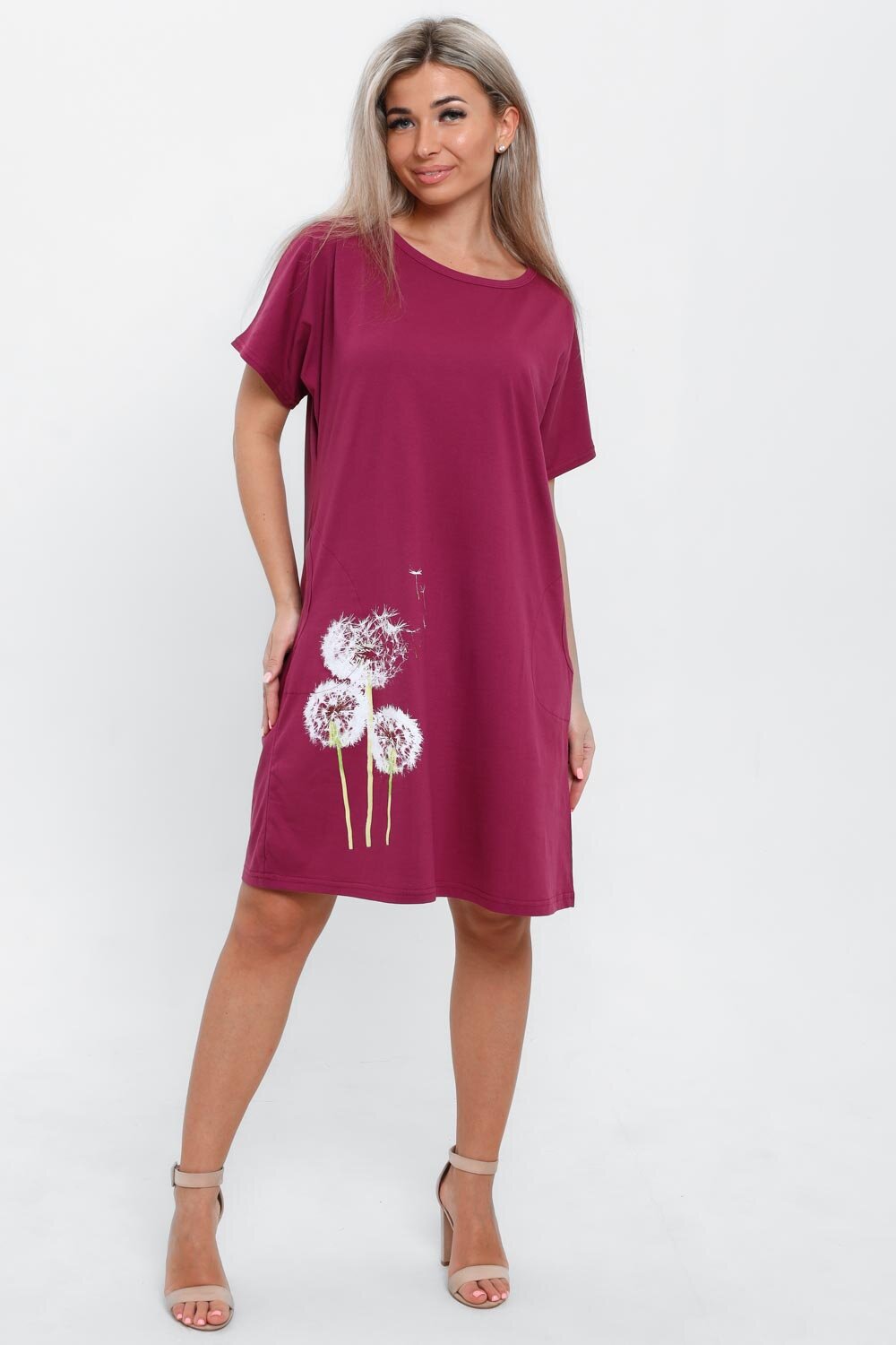 Платье М-639 размер 48-70 (68, Фиолетовый) - фотография № 4