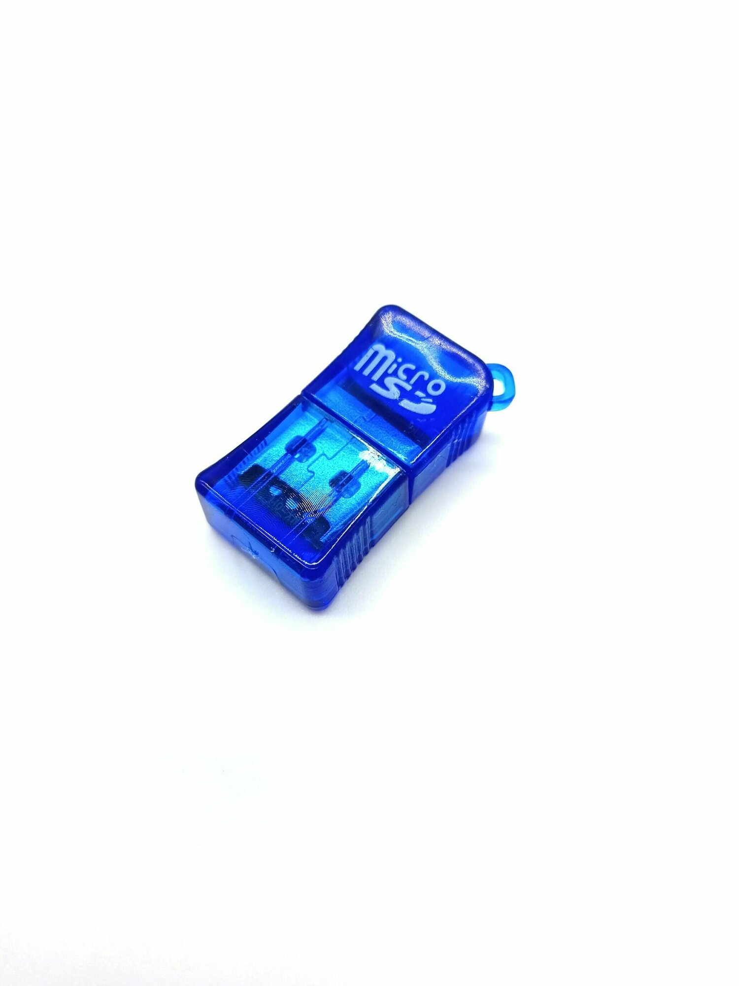 Картридер-Переходник USB-MicroSD Цвет синий