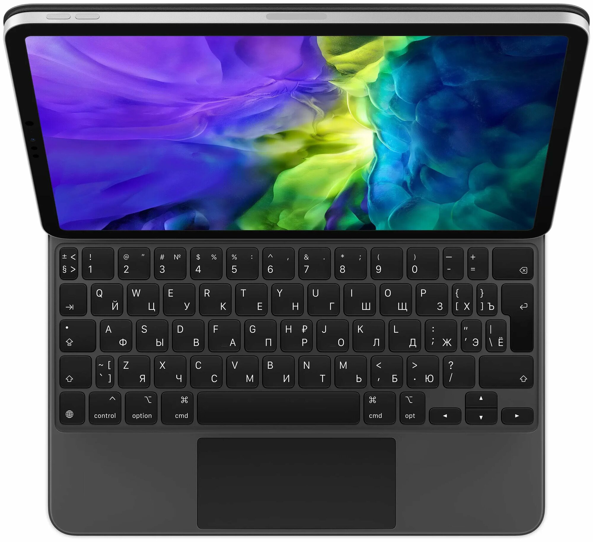 Беспроводная клавиатура Apple Magic Keyboard для iPad Pro 11 черный, русская гравировка, 1 шт.