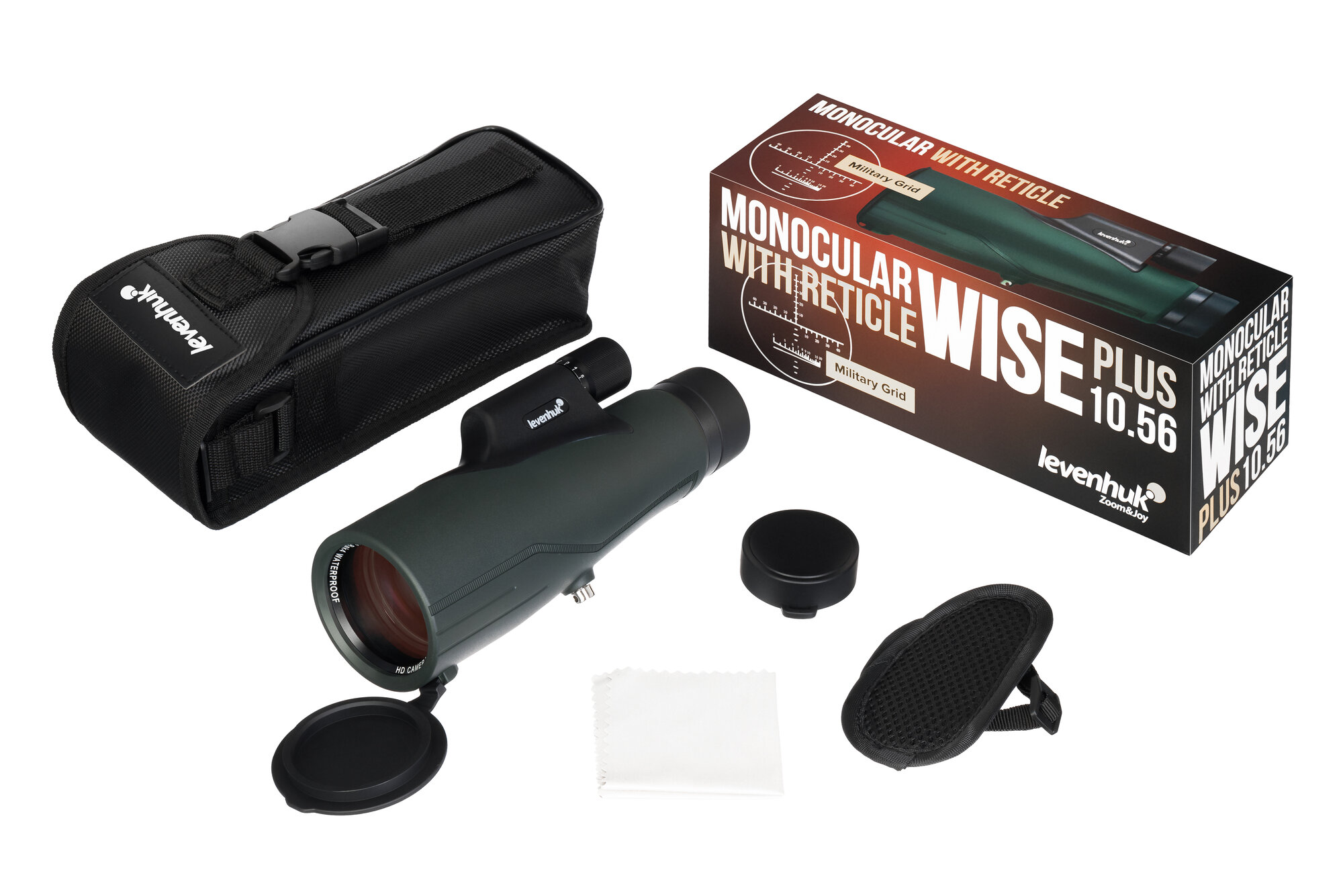 Монокуляр Levenhuk Wise PLUS 10x56 с сеткой, материал оптики - BAK-4, корпус ABS-пластик — фото 1