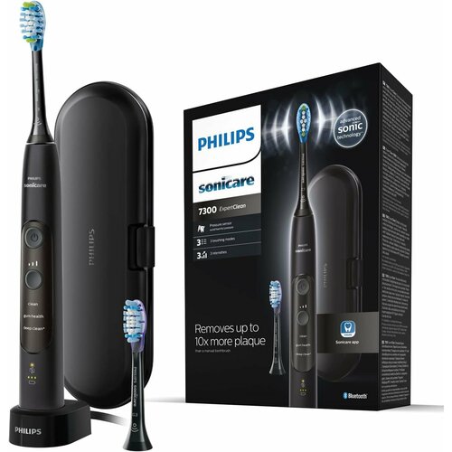 Электрическая зубная щетка Philips ExpertClean 7300 HX9601 02 со звуковой технологией контролем давления дорожный футляр 17999₽