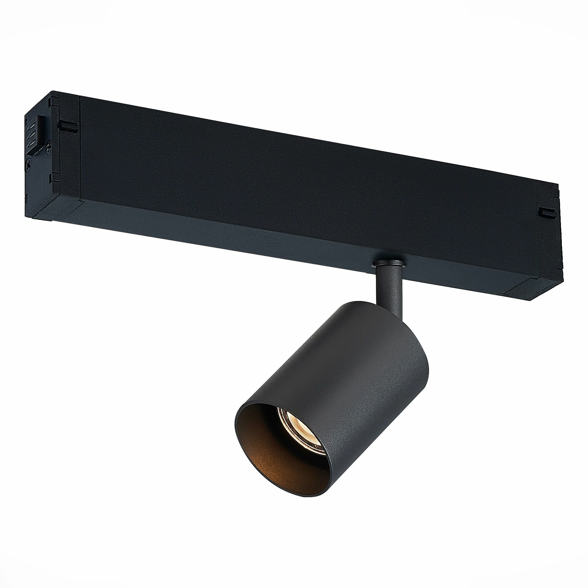 Трековый светильник ST LUCE цвет черный коллекция SKYLINE 220 в стиле High-tech цоколь GU10 ламп 1х50W ST505.406.01