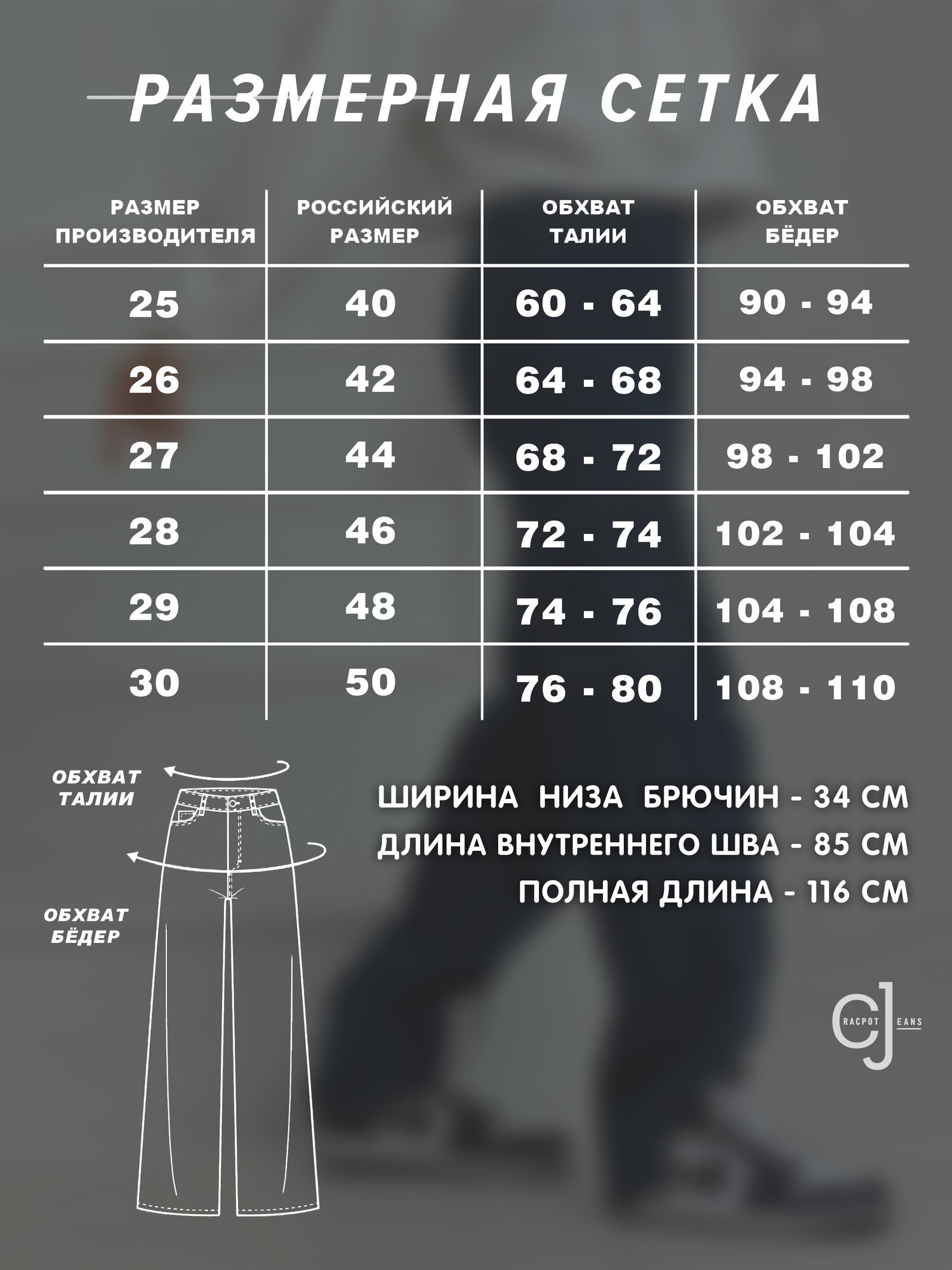 Джинсы широкие CRACPOT Джинсы У2К Винтажные Широкие с Потертостями, размер 26, темно-синий — фото 1