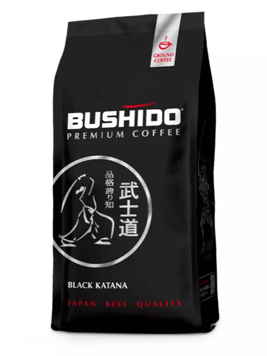 Натуральный молотый кофе Bushido "Black Katana", , 100% арабика, средняя обжарка, 227 г
