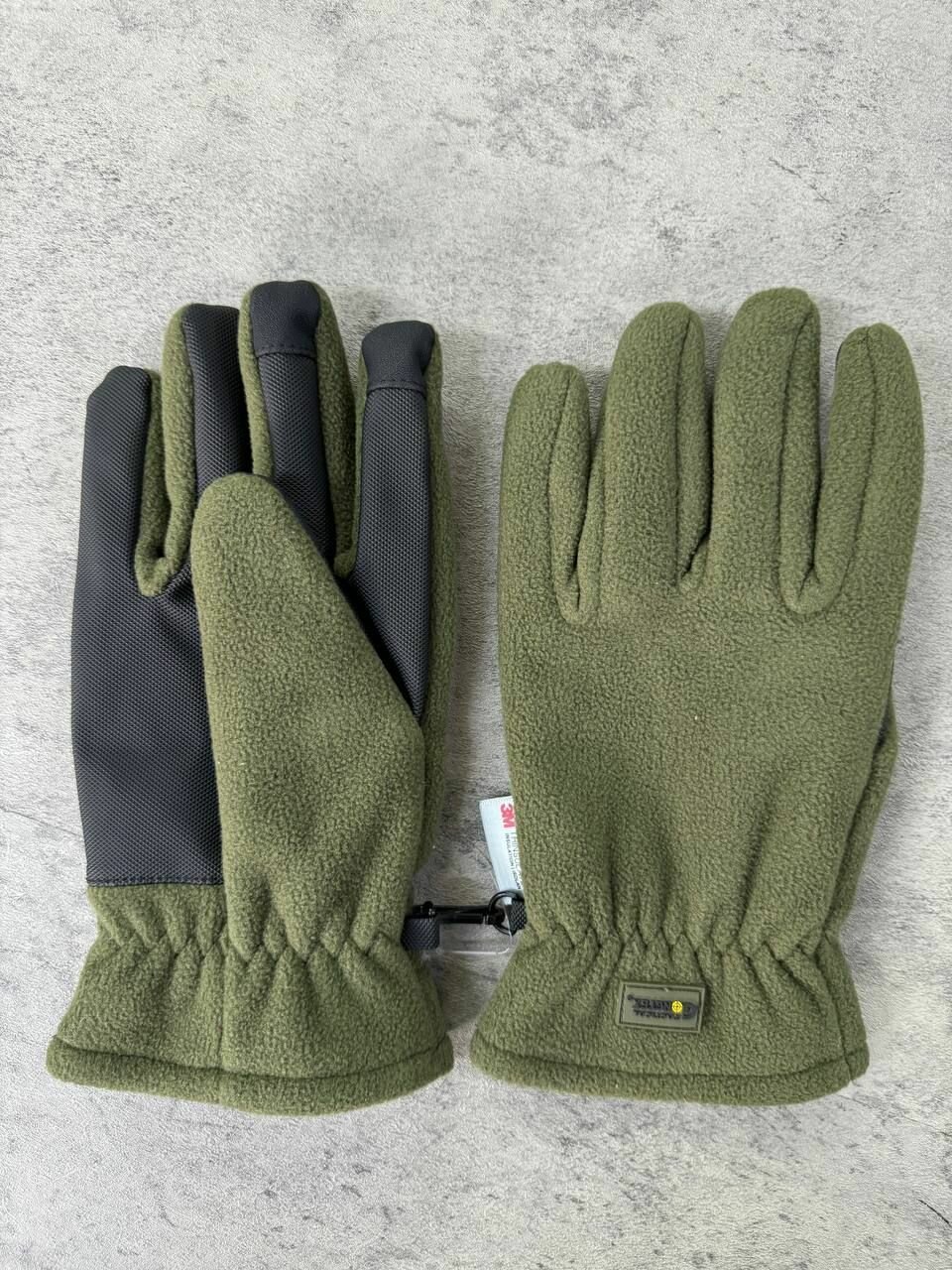 Тактические перчатки флисовые thinsulate олива — фото 1
