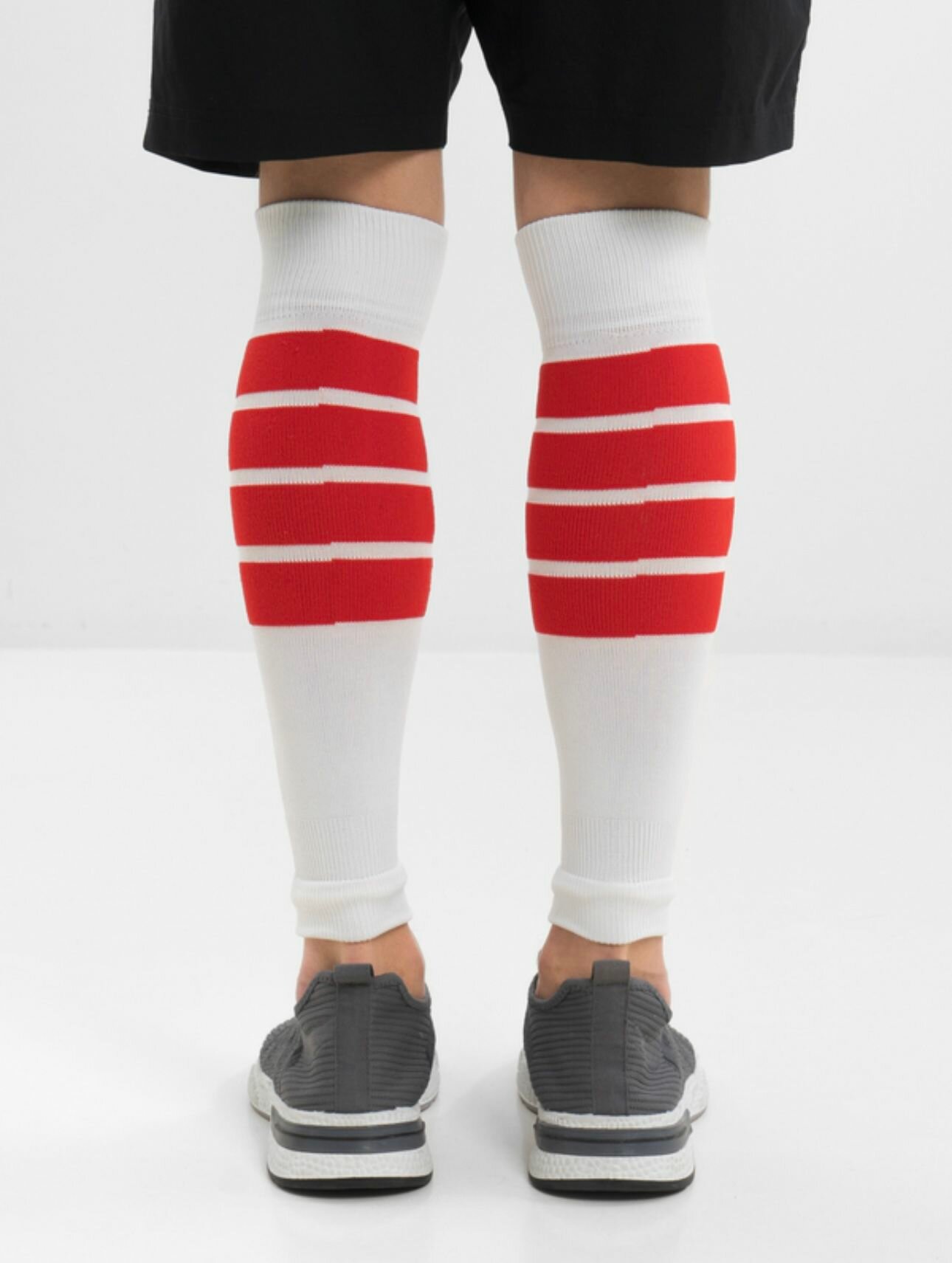 Гетры спортивные POV TRIC Базовая коллекция, размер 5, белый/красный/белый — фото 1