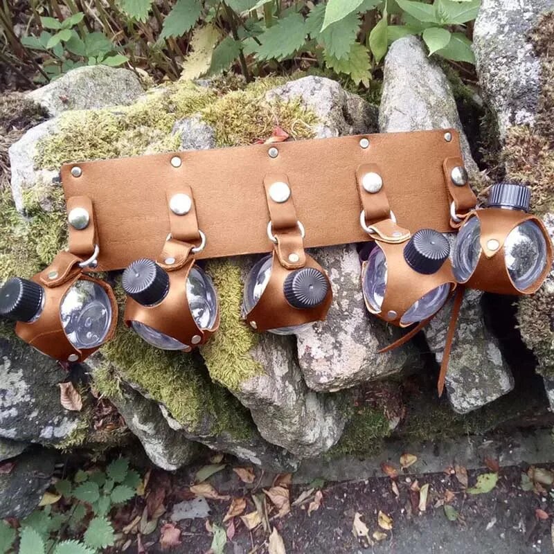 Средневековые колдовские фляжки из искусственной кожи (5 шт.)