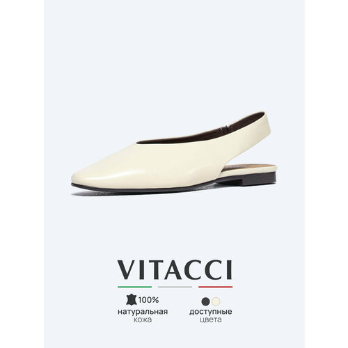 фото Туфли слингбэки vitacci, размер 36, молочный