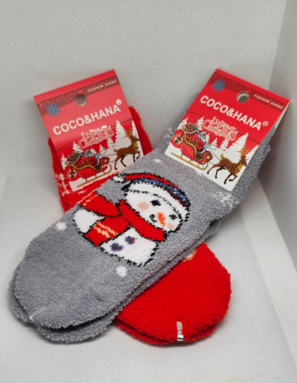Носки "Дед Мороз и Санта", детские, для мальчиков и девочек, зима 2пара — фото 1