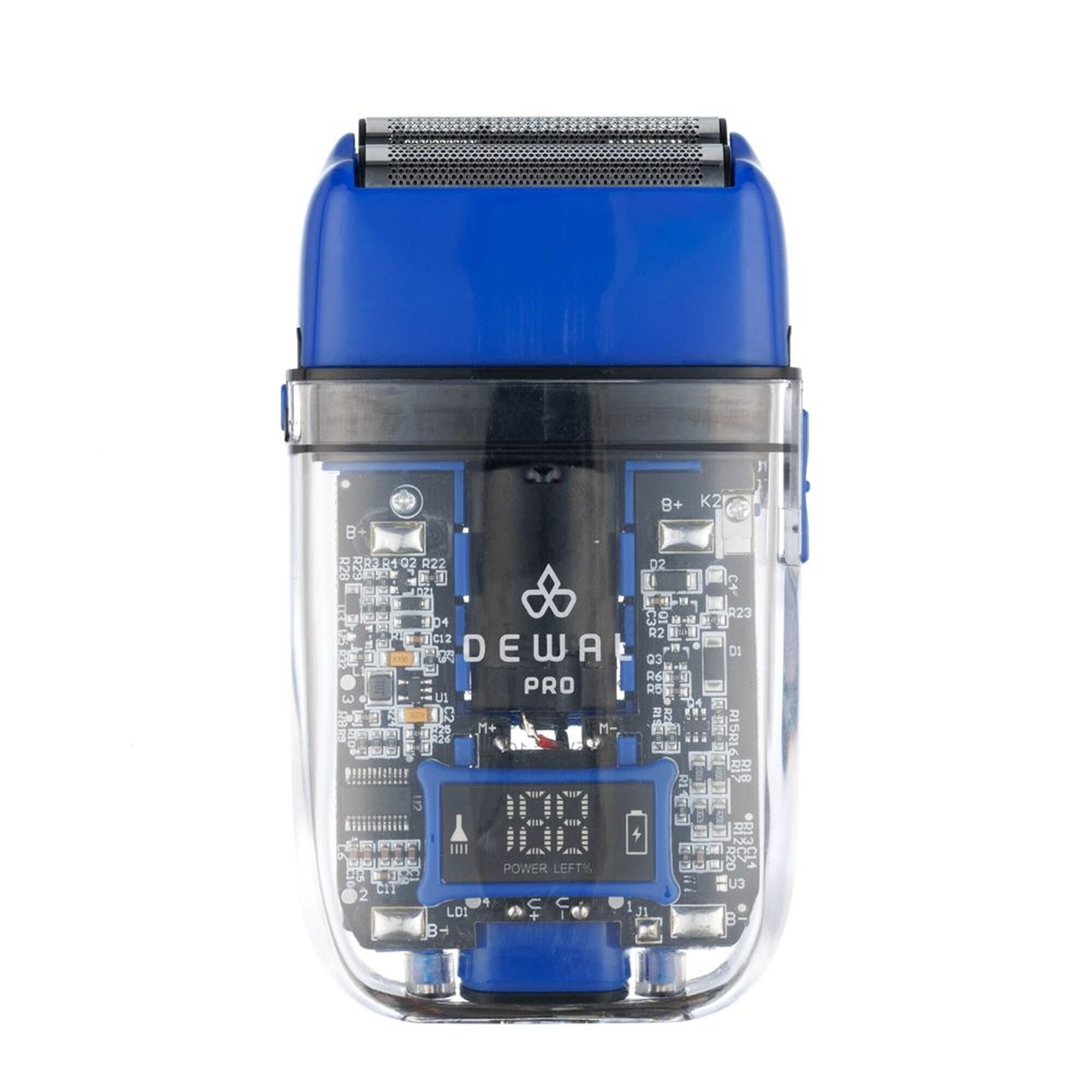 Электробритва DEWAL PRO BARBER STYLE NEON, Li-Ion, 7000 об/мин, 120 мин, прозрачная