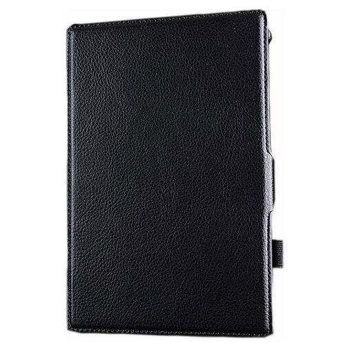 фото Чехол mypads для планшета asus zenpad s 8.0 z580ca/z580c с мульти-подставкой и держателем для руки черный кожаный