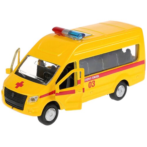 Газель ТЕХНОПАРК ГАЗель NEXT Скорая помощь (SB-18-19-A-W-WB/SB-18-19-A-Y-WB), 17 см, желтый модель sb 19 19 db газель next ford transit технопарк в коробке