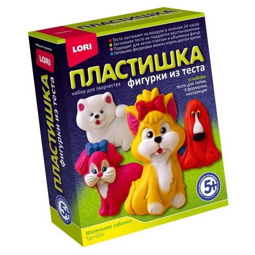 Масса для лепки LORI Пластишка - Маленькие собачки (Тдл-024) 6 цв. масса для лепки lori пластишка 13 6 цветов тдл 016 6 цв