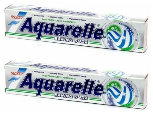 Aquarelle Зубная паста Baking Soda двухцветная 75 мл, 2 шт
