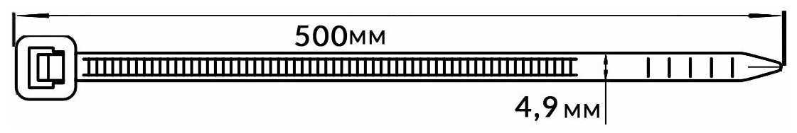 Стяжка кабельная (хомут) нейлоновая NylonMAX, 5х500, черный, 100 шт. - фотография № 4