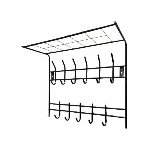 Вешалка настенная Триада 10 крючков, ширина 65 см, цвет чёрный
