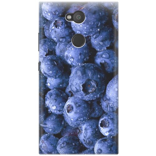фото Re:pa накладка transparent для sony xperia l2 с принтом "черника"