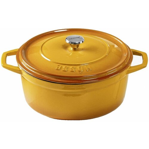 Глубокая кастрюля HOSSE, диаметр 24 см, желтая, HS Y DT 24 YELLOW