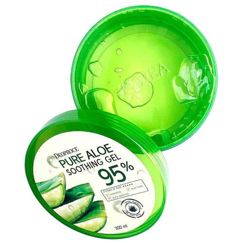 deoproce гель для тела cooling aloe soothing gel 95% 250 мл Deoproce Гель для тела Pure Aloe 95% Soothing Gel, 300 мл