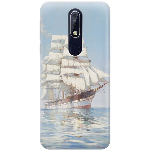 фото Re:paчехол - накладка artcolor для nokia 7.1 (2018) с принтом "идеальный парус"