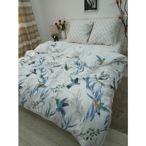 синий, белый