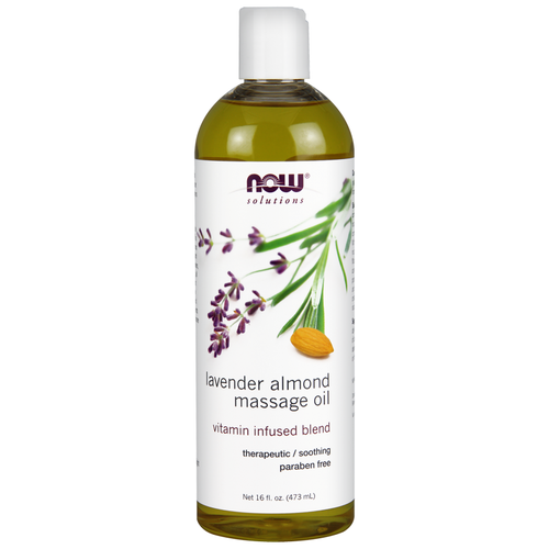 NOW Масло для тела Lavender almond massage oil, 473 мл