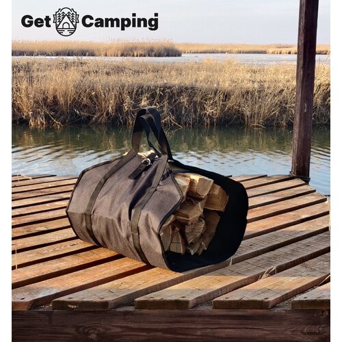 Сумка - переноска для дров GetCamping, с ручками из стропы и застежкой (оксфорд, разм. 46х97см, GC-0903)