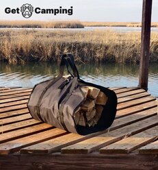 Сумка - переноска для дров GetCamping, с ручками из стропы и застежкой (оксфорд, разм. 46х97см, GC-0903)