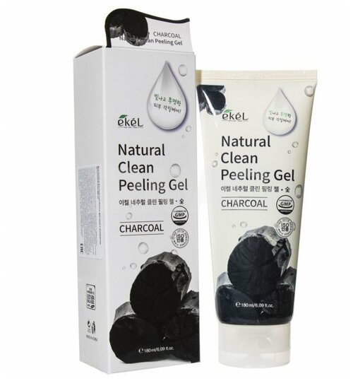 Ekel Пилинг-скатка Natural Clean Peeling Gel Charcoal с углём, 180 мл