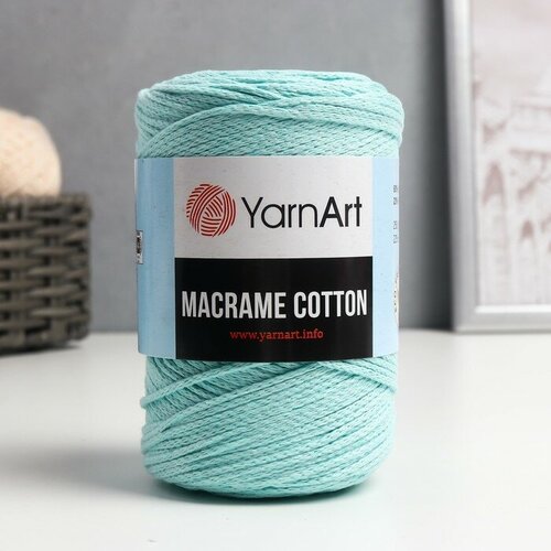 YarnArt Пряжа Macrame Cotton 20% полиэстер, 80% хлопок 225м/250гр (775 мята) пряжа macrame cotton 20% полиэстер 80% хлопок 225м 250гр 775 мята