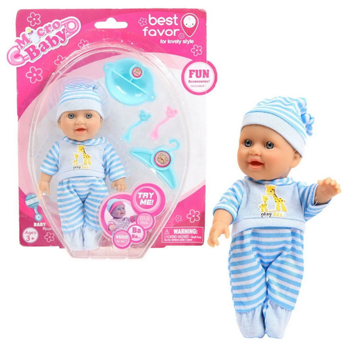 Пупс Junfa toys с аксессуарами, 15 см, 2805A мультиколор куклы и одежда для кукол junfa кукла micro baby пупс с аксессуарами в банке 15 см