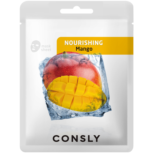 Consly Маска тканевая питательная с экстрактом манго - Mango nourishing mask pack, 20мл (Питательная тканевая маска)