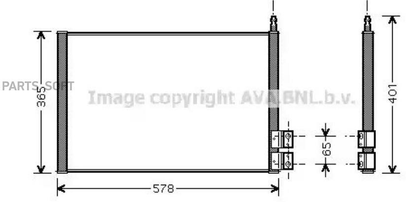 Радиатор кондиционера Ava FDA5328