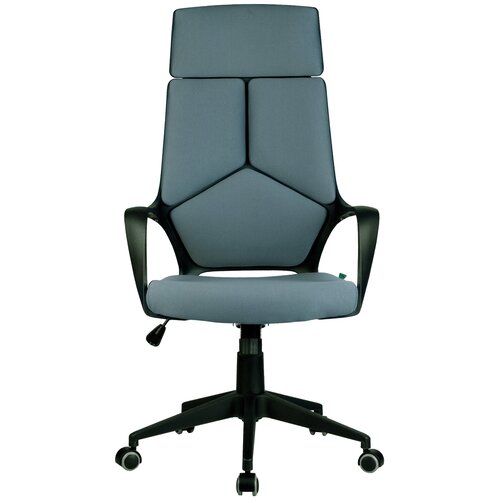 фото Компьютерное кресло рива rch 8989 офисное, обивка: текстиль, цвет: черный/серый