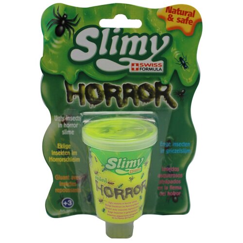 Лизун Slimy Horror с игрушкой розовый