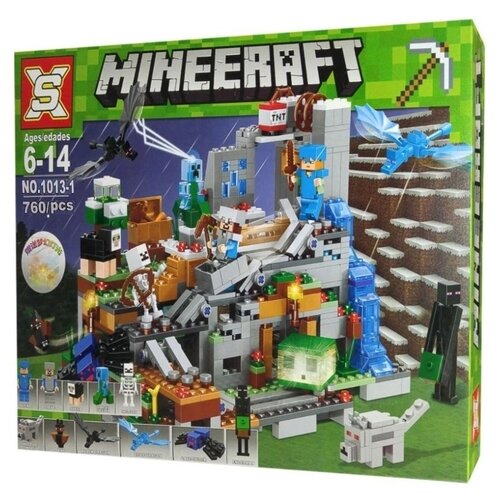 Конструктор SX Minecraft 1013-1 Горная пещера, 760 дет. конструктор my world minecraft майнкрафт пещера зомби 250 деталей ребенку