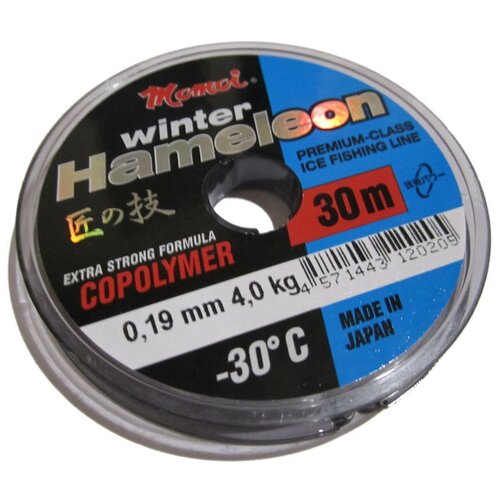 леска momoi hameleon ice fishing 0 10мм 50м серебристая Леска Momoi Hameleon Winter 0,19мм 30м прозрачная