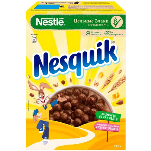 фото Готовый завтрак nesquik шоколадные шарики, коробка, 375 г
