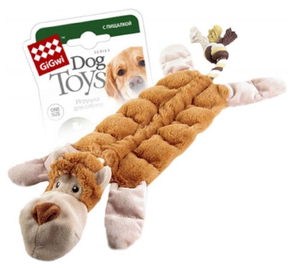 Игрушка для собак Dog Toys обезьяна С 19-ТЬЮ пищалками 34 СМ - фотография № 13