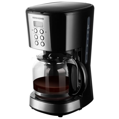 Кофеварка капельная REDMOND RCM-M1529, черный кофеварка капельная redmond rcm m1509s 600вт черный серебристый