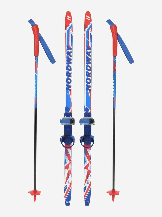 Лыжный комплект беговые NORDWAY Flame Soft, 50-50-50мм, 100см, с креплением и палками [116721-mx]