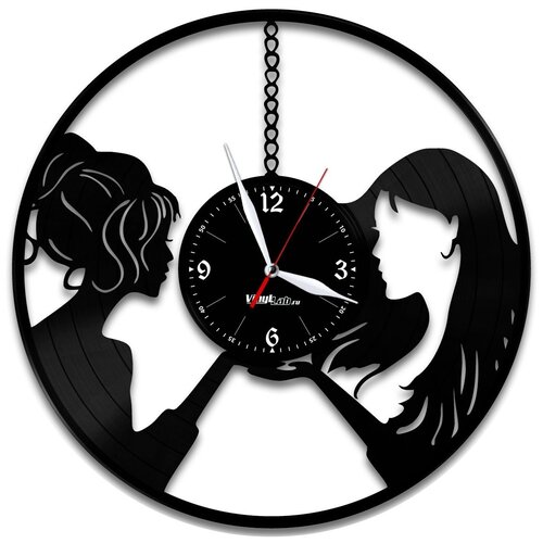фото Часы из виниловой пластинки (c) vinyllab 2 девушки
