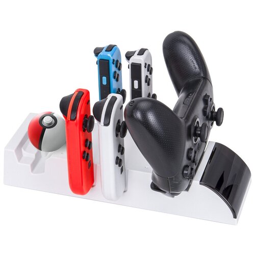 Многофункциональная зарядная станция 6 в 1 DOBE для Nintendo Switch и Pro Controller, TNS-19035