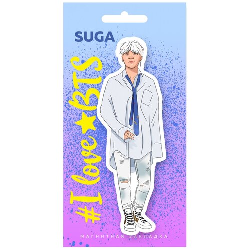 Фигурная магнитная закладка. BTS. Suga