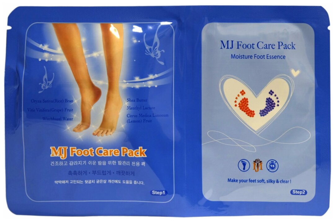 Маска для ног с гиалуроновой кислотой Mijin Cosmetics Foot Care Pack 22 г - фото №4
