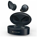 Наушники беспроводные TWS BlitzWolf BW-FPE2 с микрофоном, водонепроницаемость IPX4 - Черные - изображение