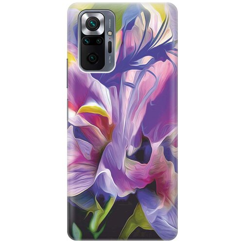 фото Ультратонкий силиконовый чехол-накладка для xiaomi redmi note 10 pro с принтом "цветочная абстракция" gosso