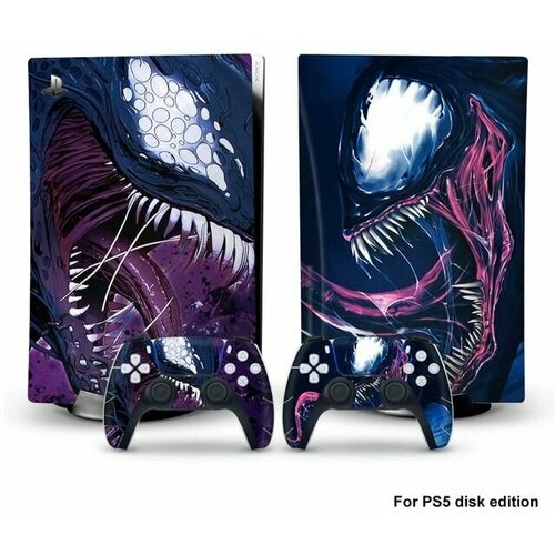 Набор наклеек Venom комикс на игровую консоль Sony PlayStation 5 Disc Edition защитная