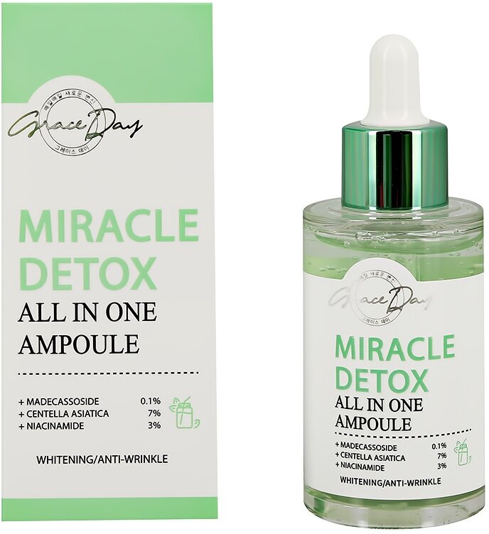 Сыворотка для лица GRACE DAY MIRACLE с экстрактом центеллы азиатской, мадекассосидом и ниацинамидом (успокаивающая) 50 мл